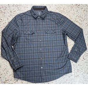 Nicoby Premium Men's Button Up Long Sleeve Plaid Flannel‎ Shirt Size Large